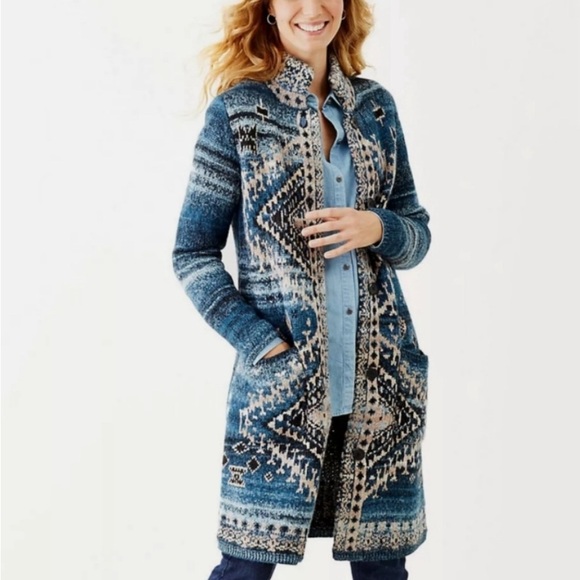J. Jill Aztec Sweater/Coat - Picture 3 of 9